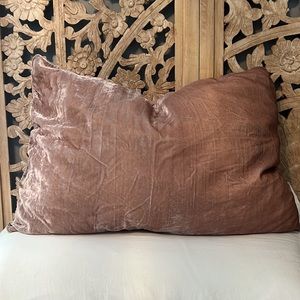 West Elm Standard Blush Crinkle Velvet Sham